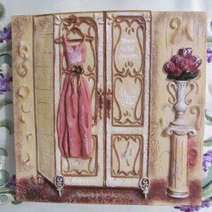 Silvia Vassileva Home Decor Hanging Wall Art Wall Plaque 3D Resin Dressing Room